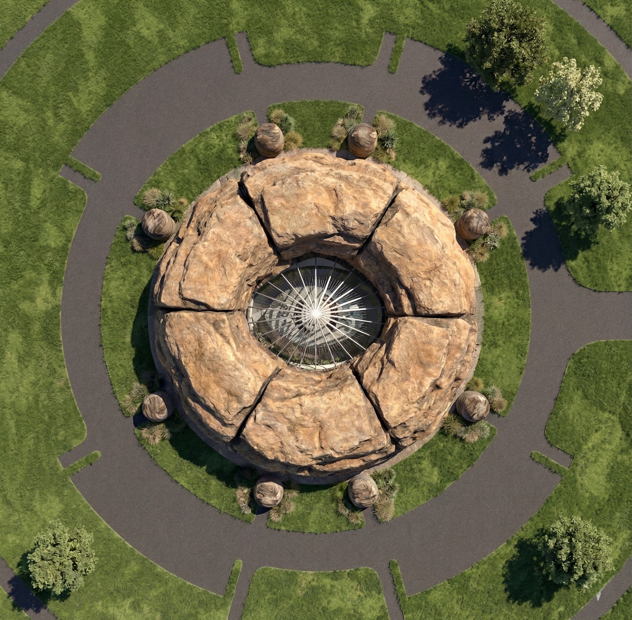 Conceptual Civic Center — Front View