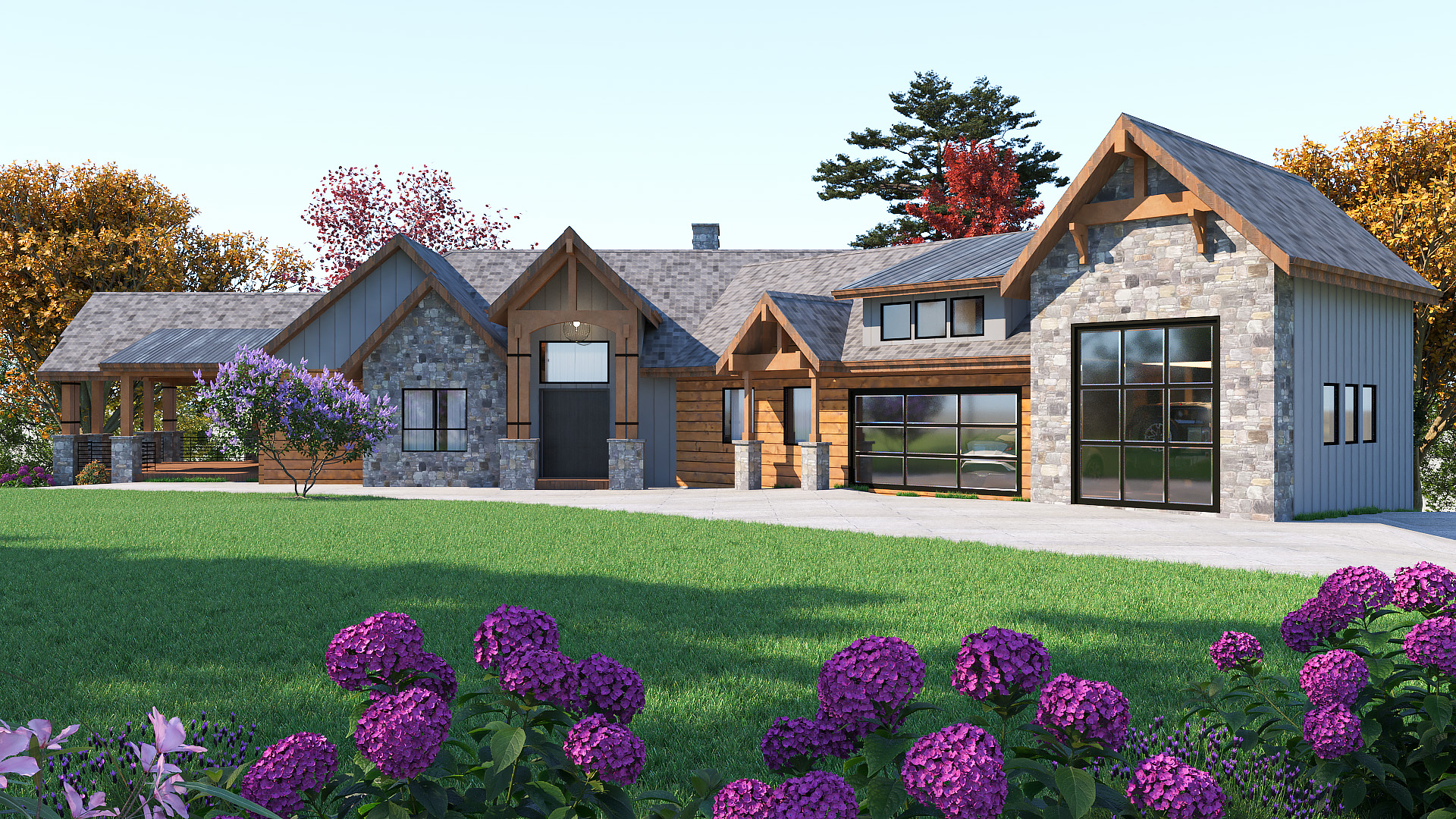 Craftsman Mountain Home — Front Exterior