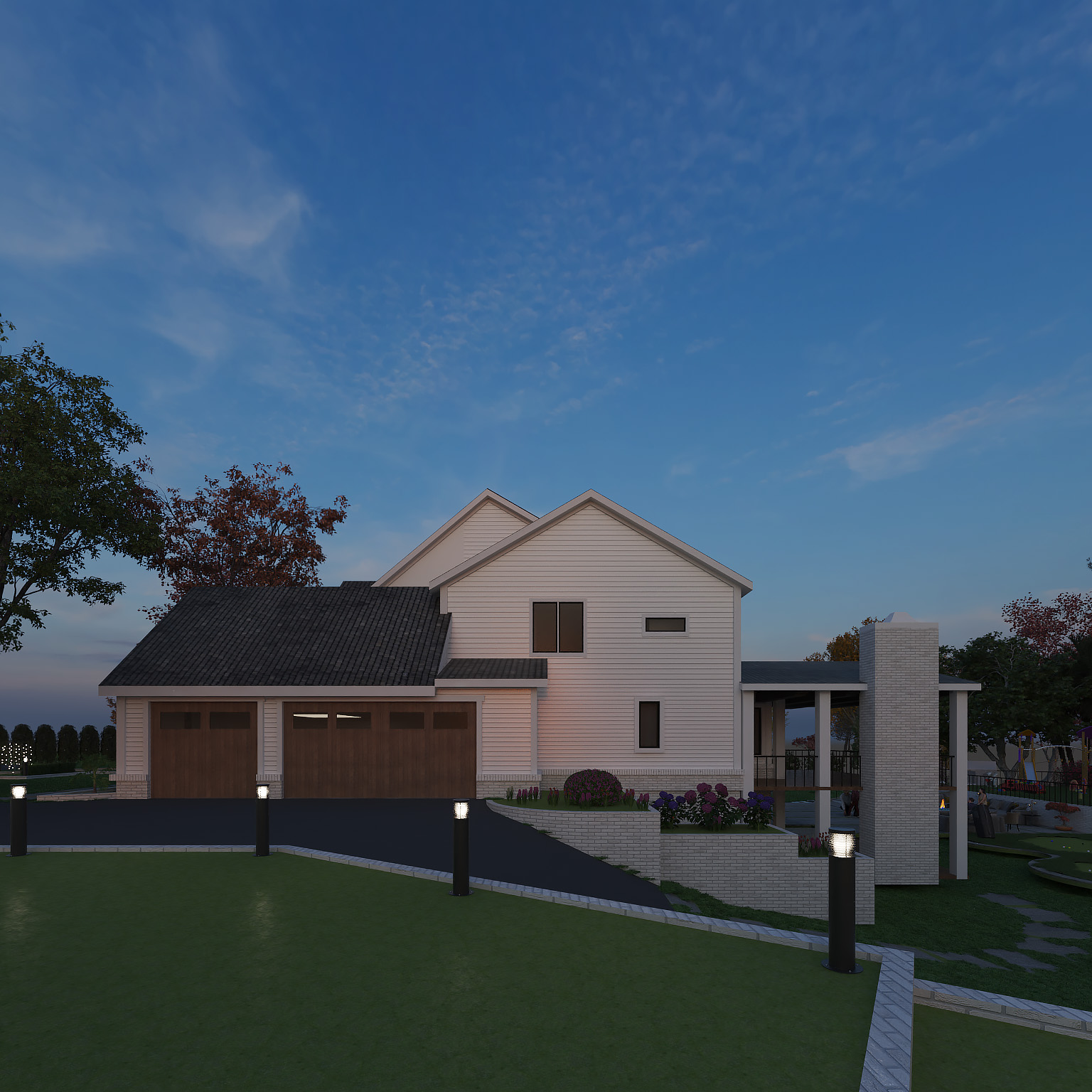 Farmhouse — Side View